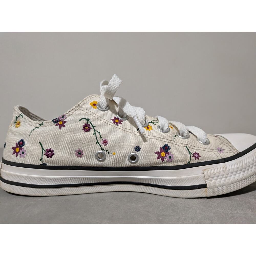 Converse Chuck Taylor All Star Low Floral Embroidered Sneakers Women's Sz 7.5 - Picture 14 of 16
